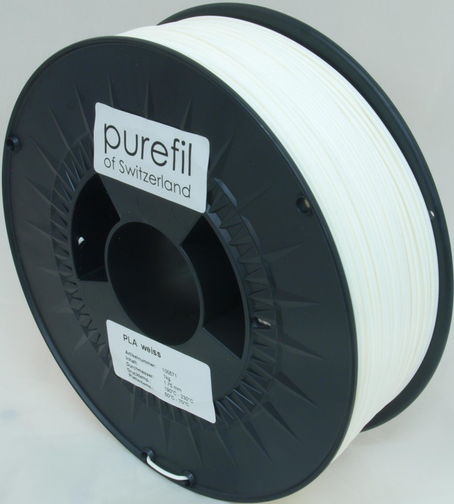 Actual product image Purefil Filament (PLA, 1.75 mm, 1000 g, White)