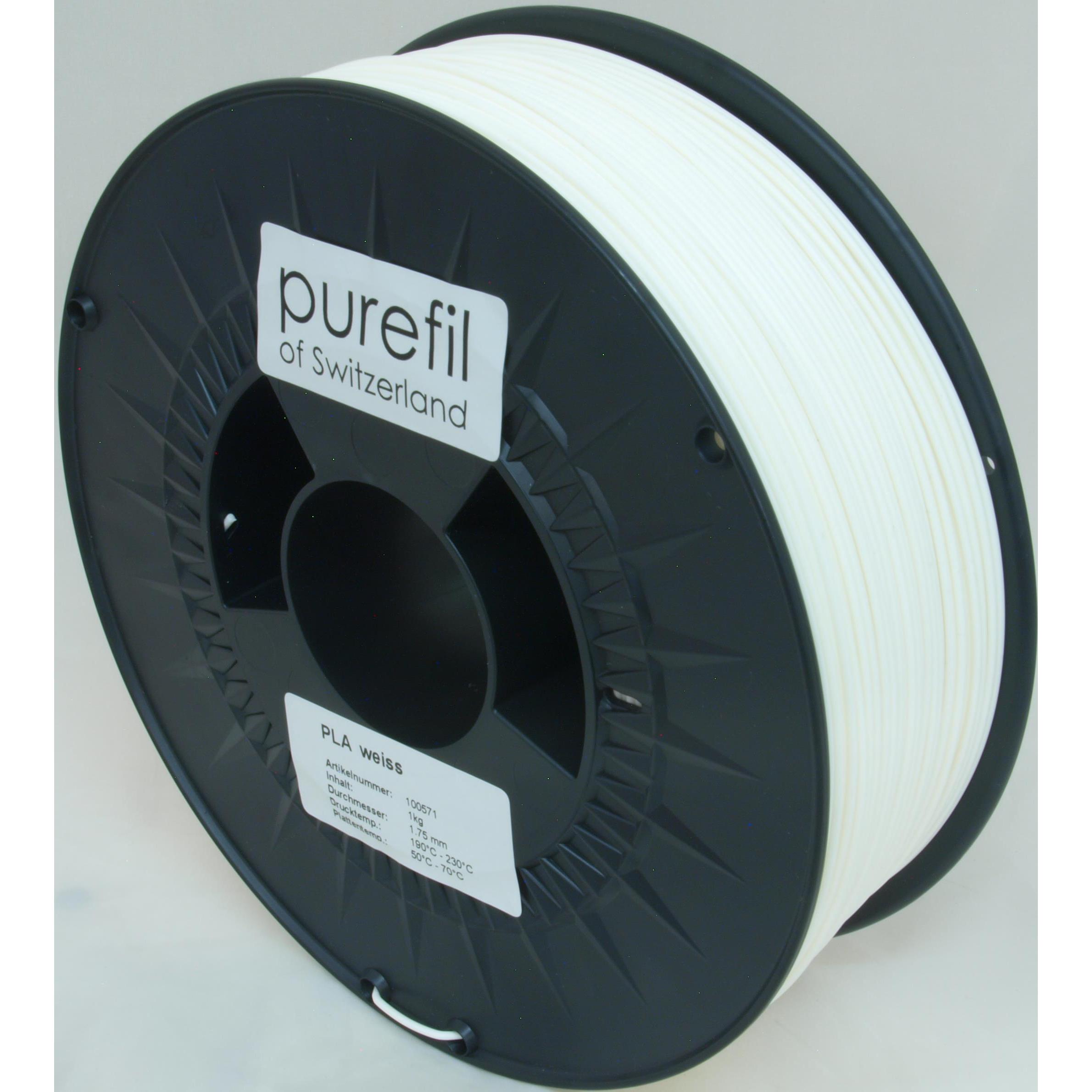 Thumbnail - Purefil Filament (PLA, 1.75 mm, 1000 g, Weiss), 3D Filament, Weiss