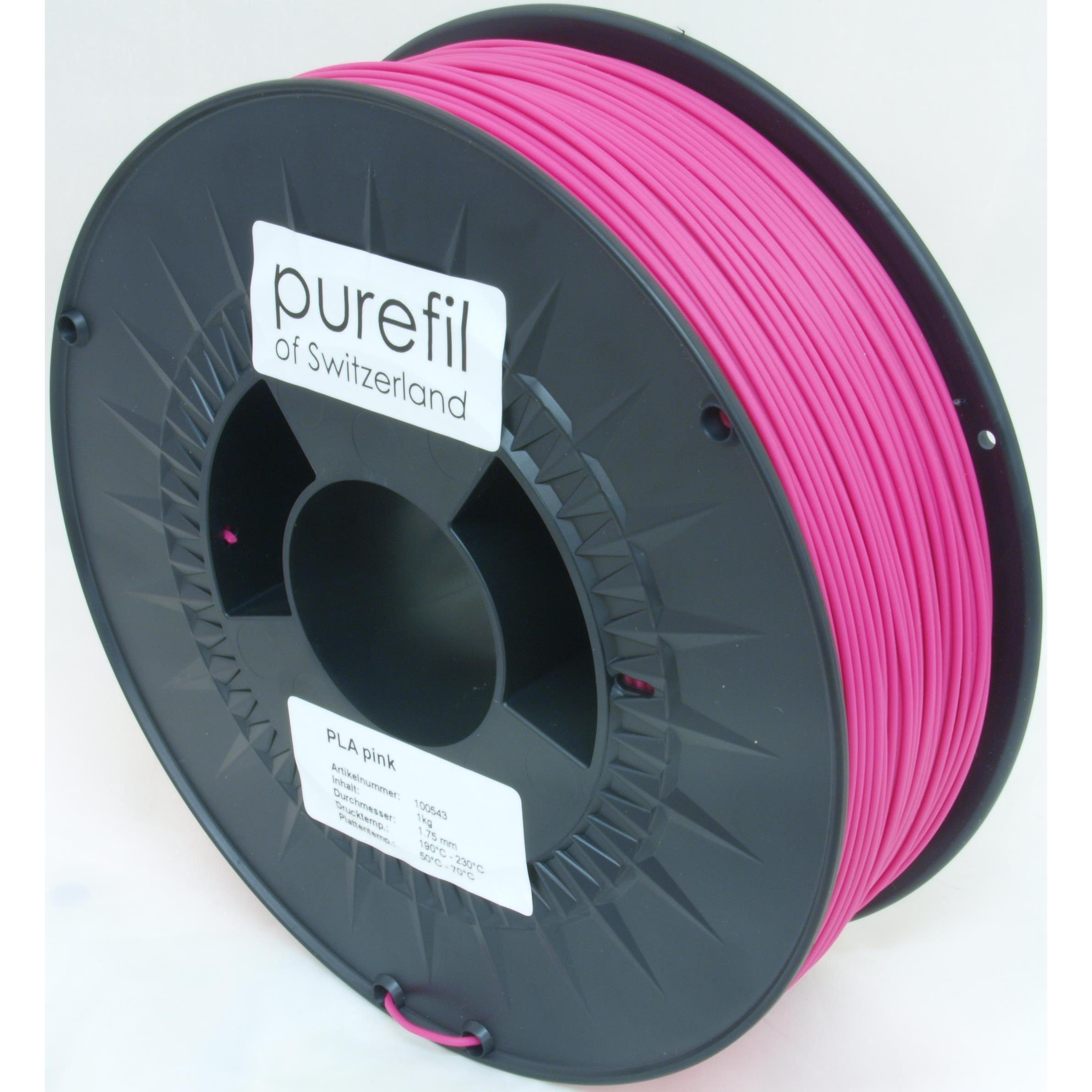 Thumbnail - Purefil Filament (PLA, 1.75 mm, 1000 g, Pink), 3D Filament, Pink