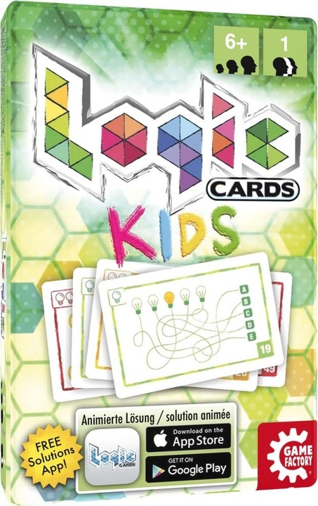 Actual product image Game Factory Logic Cards: Kids (German, English, French, Italian)
