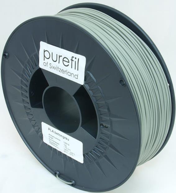 Actual product image Purefil Filament (PLA, 1.75 mm, 1000 g, Grey)