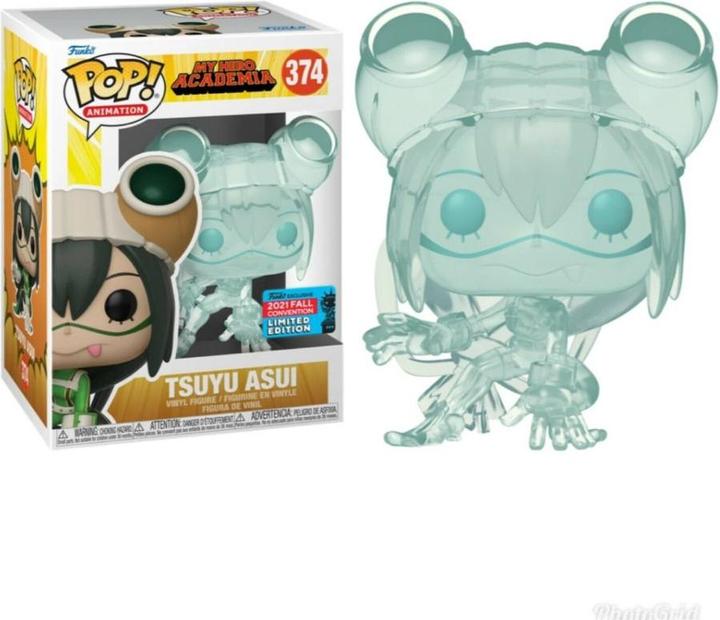 Actual product image Funko POP! My Hero Academia Tsuyu Asui Translucide Exclusive Fall Convention 2021