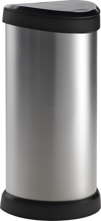 Produktbild Curver DECOBIN Abfalleimer 40L mit Drücker silber metallic (40 l)