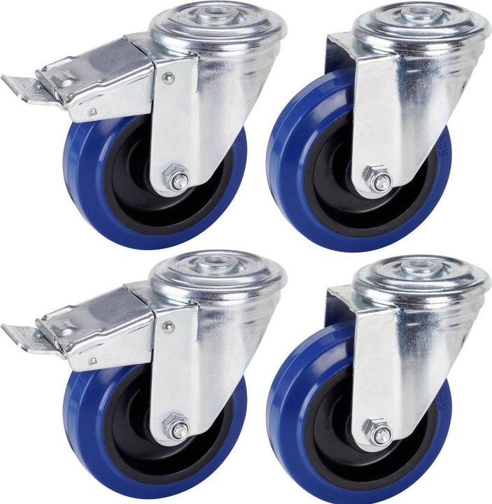 Dörner + Helmer 450658 Lenkrolle Rad-Durchmesser 100 mm Tragfähigkeit max. 150 kg 4 St.