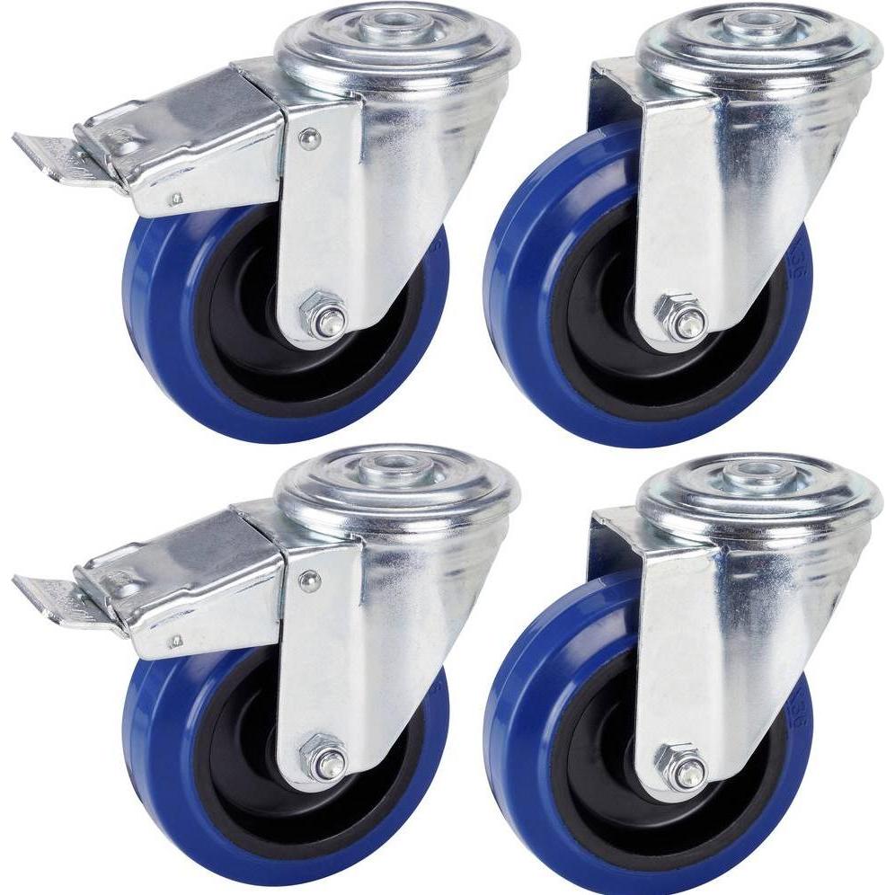 Dörner + Helmer, Ruote + Rotelle, 450658 Lenkrolle Rad-Durchmesser 100 mm Tragfähigkeit max. 150 kg 4 St.