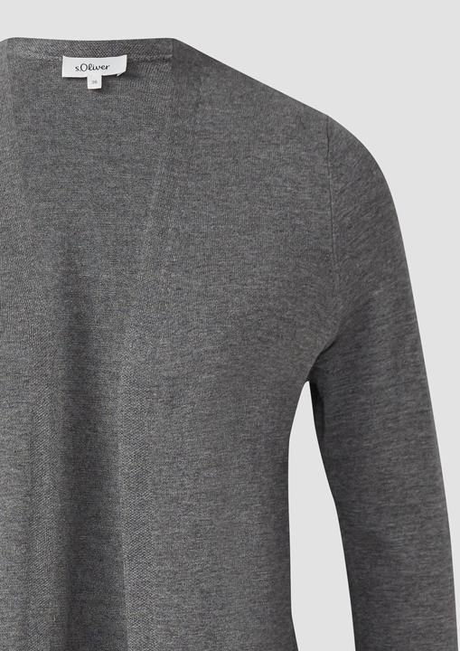 Produktbild s.Oliver Strickjacke Feinstrickjacke mit Rollkante am Saum (40)