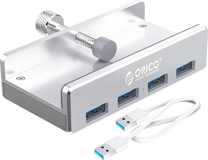 Actual product image Allnet USB 3.0 4 Port Clip Hub (USB-A, 5 ports)