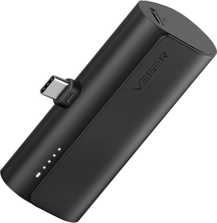 Image du produit Veger PlugOn Powerbank type-C - 5000mAh (5000 mAh, 20 W, 18.50 Wh)