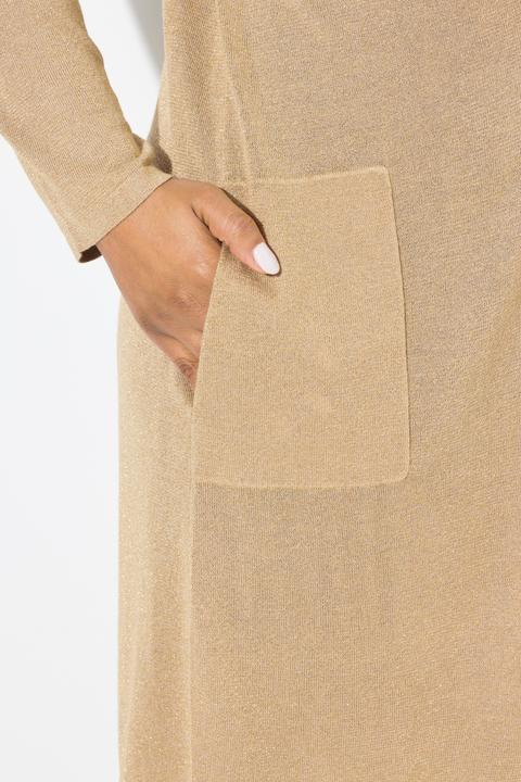 Immagine prodotto Ulla Popken Cardigan lungo e aperto con scollo a V e collo alto (46, 48)