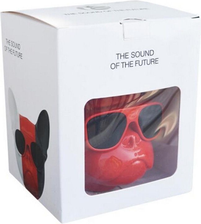 Actual product image PhoneLook Enceinte Bulldog Party tête de chien Bluetooth 4.1 haut-parleur incl. connecteur AUX