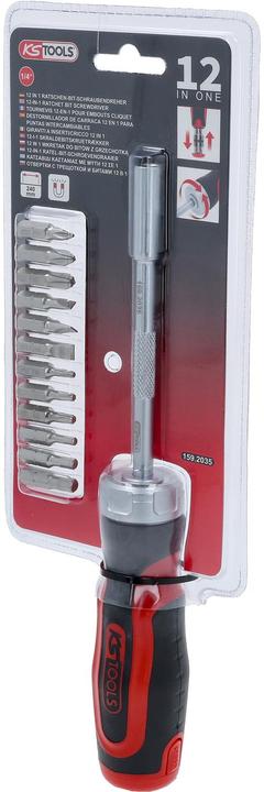 Produktbild KS Tools 12 in 1 Ratschen-Bit-Schraubendreher