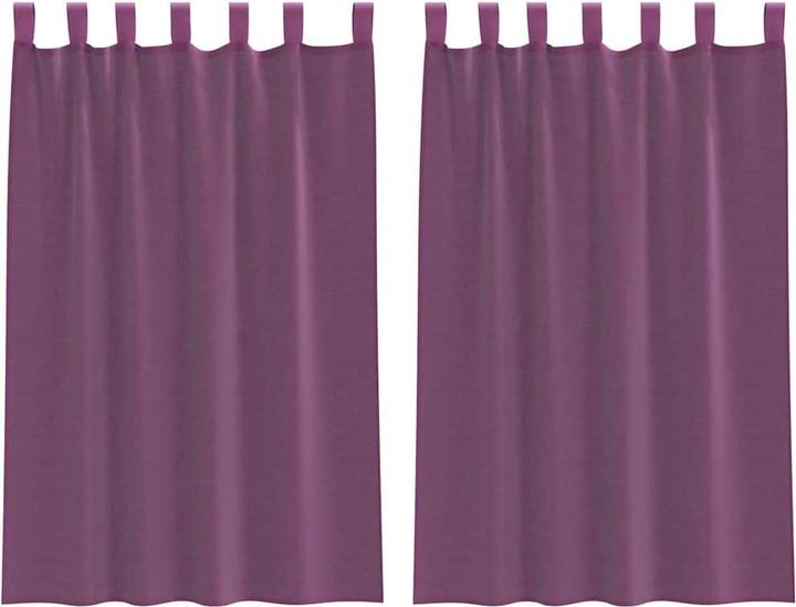 Produktbild vidaXL Voile Vorhänge mit Stangentaschen 2 Stk. Lila (140 x 175 cm)