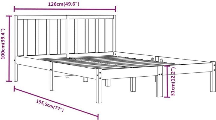 Actual product image vidaXL Sondra (120 x 190 cm)