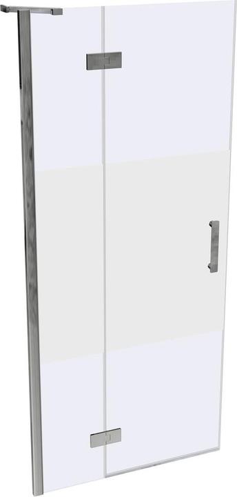 Actual product image Hüppe SolvaPro partially framed swing door, 4-corner, with fixed segment, left attachment, width: 900mm (211 cm, 90 cm)