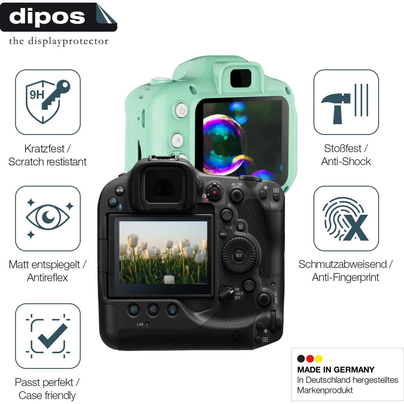 Dipos Anti-Shock Displayschutz Matt 9H (Displayschutz), Kameraschutz, Transparent