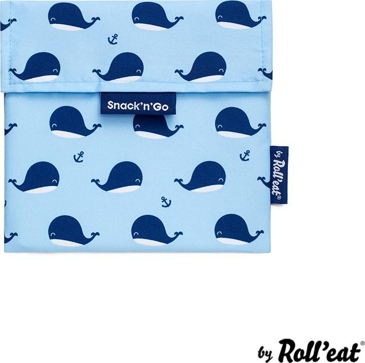 Produktbild Roll'Eat Lunchbeutel SnacknGo Animals Hellblau, Wal