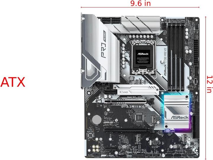Productafbeelding AsRock Z790 PRO RS ATX Intel DDR5 So.1700 (LGA 1700, Intel Z790, ATX)