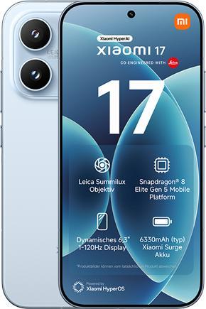 Immagine prodotto Xiaomi 17 (512 GB, Blu ghiaccio, 6.30", Doppia SIM, 5G)