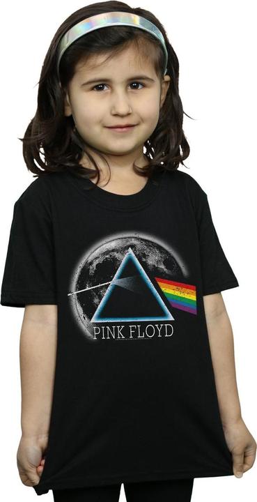 Actual product image Pink Floyd Girls Dark Side Of The Moon Distressed Cotton T-Shirt (140, 146)