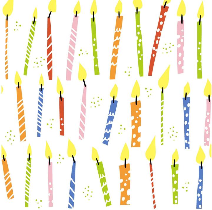 Actual product image Paper + Design Paper napkins B-Day Candles 33 cm x 33 cm, 20 pieces (20 pcs., 33 x 33 cm)