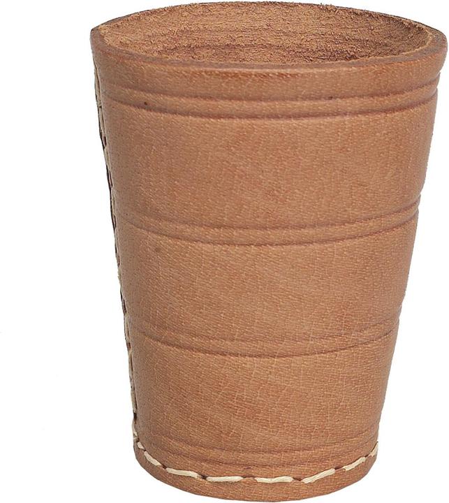 Actual product image Weible Dice cup without dice cowhide natural, ø 6.5 cm, height 8.5 cm