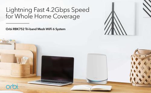 Actual product image Netgear Orbi AX4200 (RBK752) 6-mesh Wi-Fi system