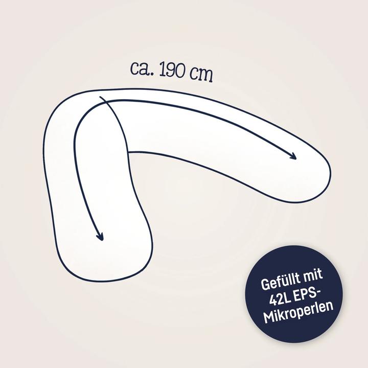 Actual product image Julius Zöllner Nursing Pillow Muslin 190 cm (190 cm)