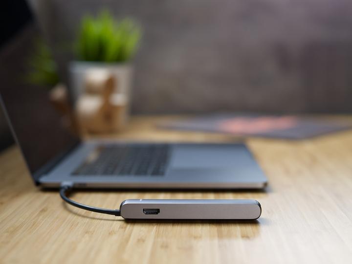 Actual product image Epico USB Type-C HUB SLIM (4K HDMI & Eth (USB-C, 4 ports)