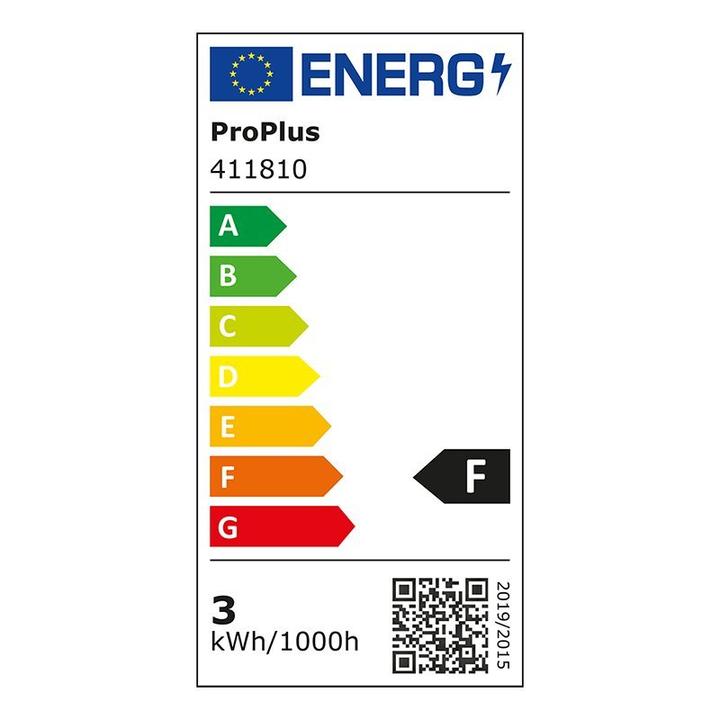 Label énergétique ProPlus Plafonnier / Luminaire à monter 12Leds 12V (240 lm)