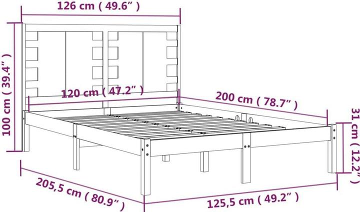 Produktbild vidaXL Prunella (120 x 200 cm)