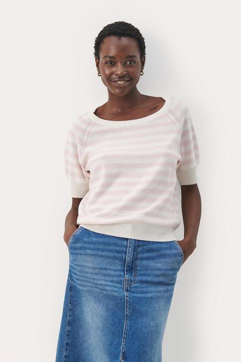 Produktbild Part Two GlenniePW Pullover voor dames, regular fit met 1/2 mouwen, Potpourri Str5ipe, M (M)