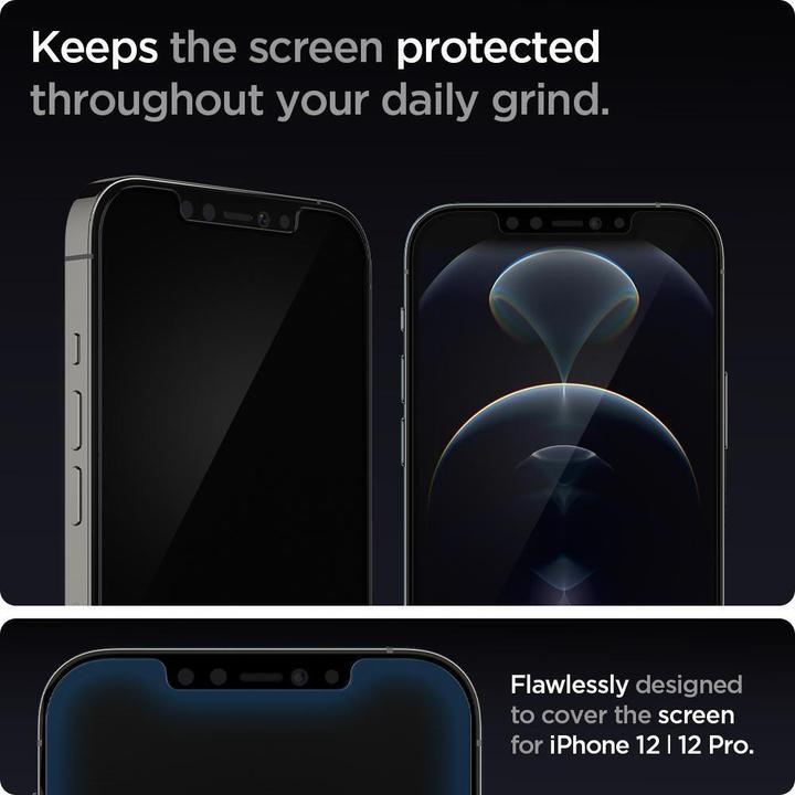 Immagine prodotto Spigen tR EZ Fit (2 Pezzo/i, Apple iPhone 12, Apple iPhone 12 Pro)