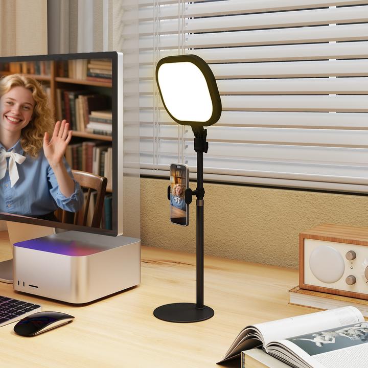 Produktbild Homcom Tischlampe Metall, PC Schwarz (1150 lm)