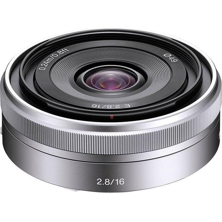 Sony E 16mm f/2.8 (Sony E, APS-C / DX), Objektiv, Silber