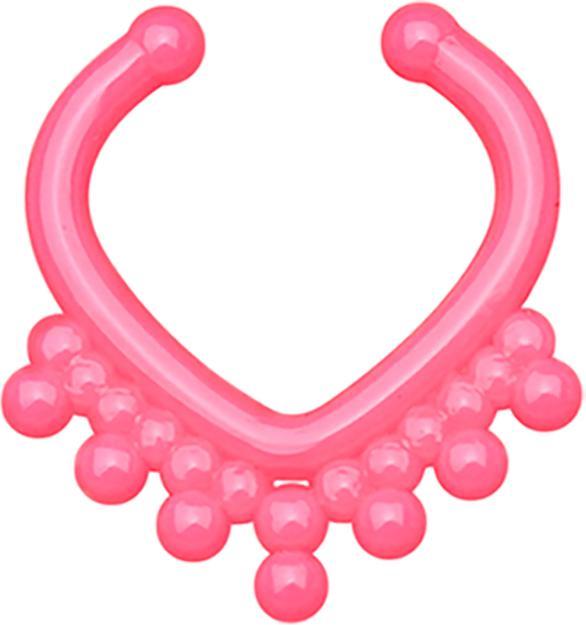 Immagine prodotto Star Piercing Fake Septum mit Kugel in Dreiecksform pink (Materiale sintetico, senza ottone)