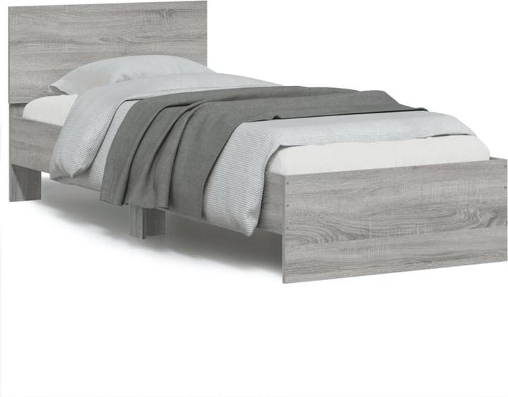 Produktbild VidaXL Bettgestell mit Kopfteil und LED-Leuchten 100 x 200cm (100 x 200 cm)