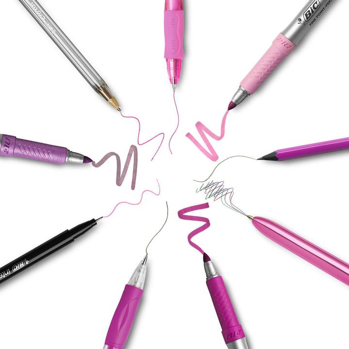 Image du produit Bic Ensemble rose et violet (Multicolore, 9 x)