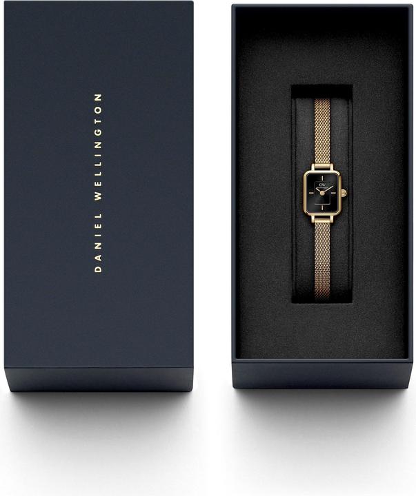 Actual product image Daniel Wellington Quadro Mini Evergold Onyx Gold (Analogue wristwatch, 15.50 mm)