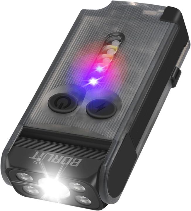 Boruit 180° schwenkbare Taschenlampe - 12 Modi - 900 Lumen ( Schwarz )