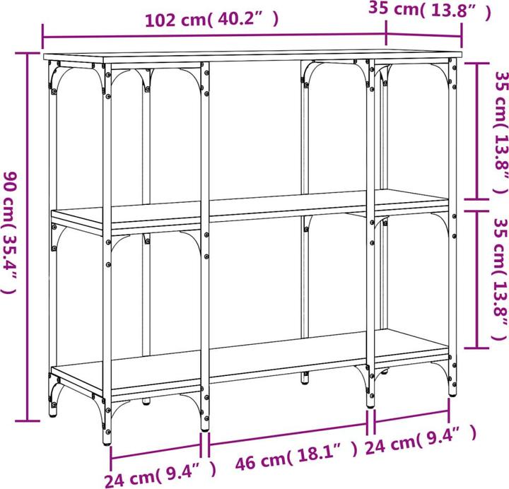 Produktbild vidaXL Konsolentisch (35 x 35 x 90 cm)