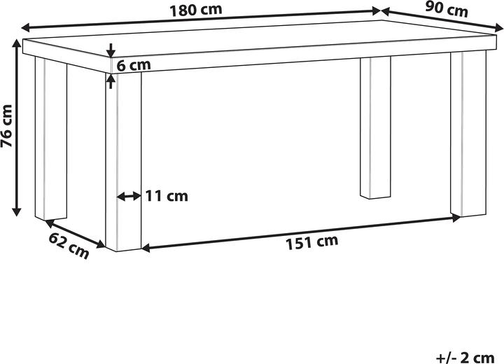 Produktbild Beliani Taranto (180 x 90 x 76 cm)