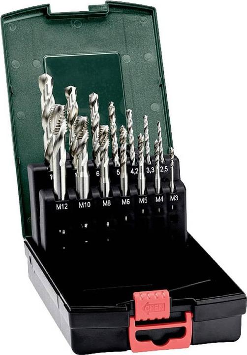 Metabo Set di rubinetti per macchine, 14 pezzi