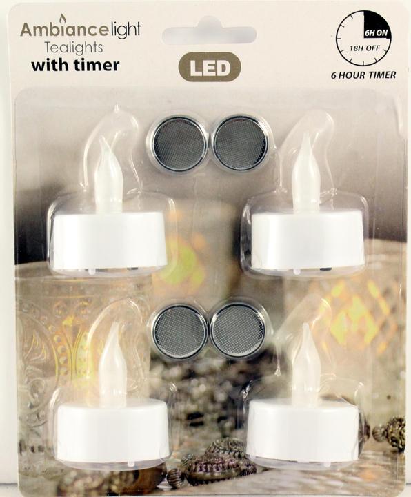 Produktbild FT LED Teelichter 4er Set weiss (4x)