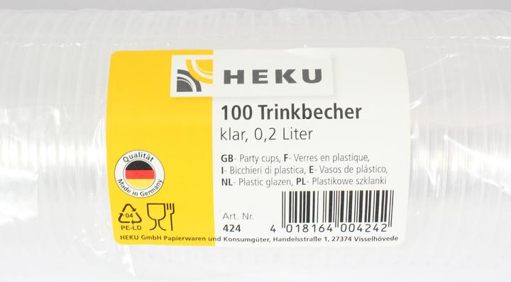 Heku Einweg Trinkbecher 100 Stk (100x)