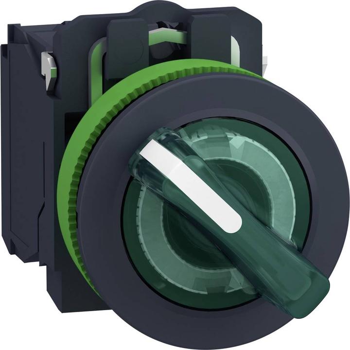 Actual product image Schneider Electric Schneider light selector switchXB5FK123M5kompl Flush Kunstst gn 30mm 230V 1Ö