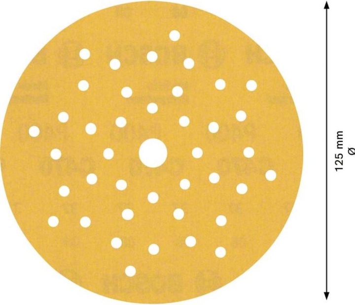 Actual product image Bosch Professional Zubehör EXPERT C470 Sandpaper multi-hole for random orbital sander, 125 mm, G 400, 50 pcs. (400)