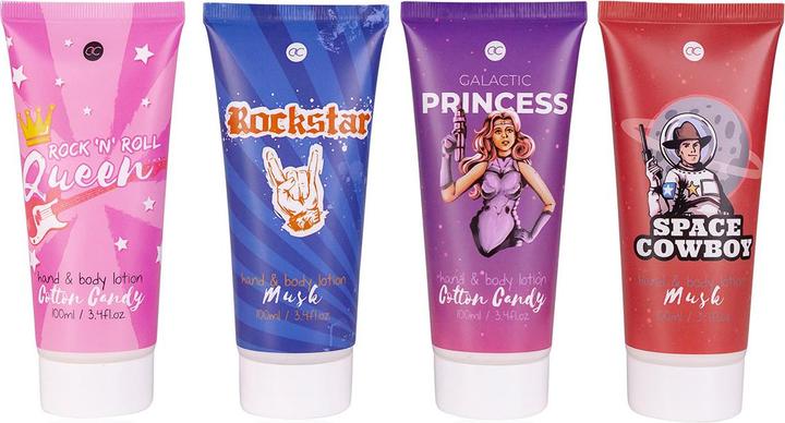 Produktbild Accentra Hand- & Bodylotion in Tube, 100ml, 4 Designs/2 Düfte sortiert: Rock'n'Roll Queen + Galactic Princess (Körperlotion, 100 ml)