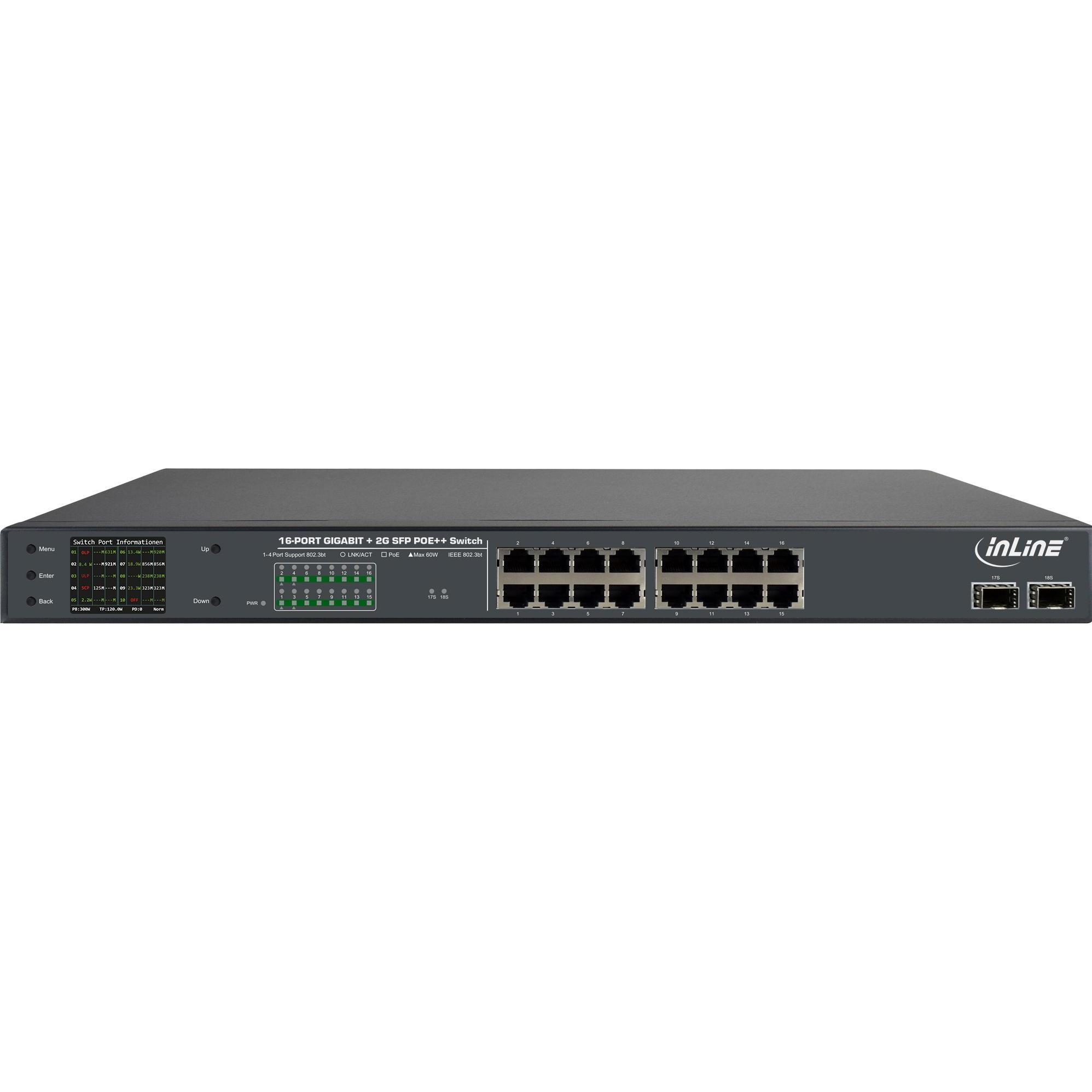 Thumbnail - InLine 32316P Switch (16 Ports), Netzwerk Switch, Schwarz
