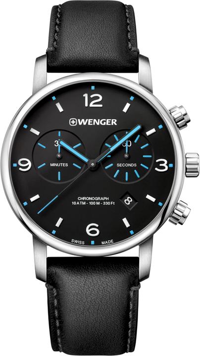 Immagine prodotto Wenger Classico urbano (Cronografo, Orologio da polso analogico, Fatto in Svizzera, 44 mm)