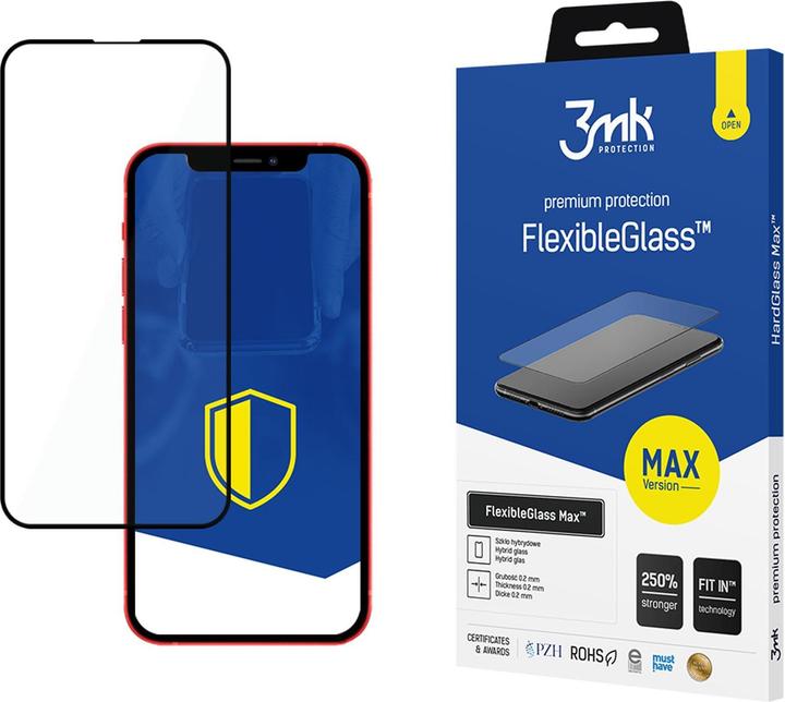 3MK FlexibleGlass Max screen protector, display film (1 Piece, Apple iPhone 13 mini)